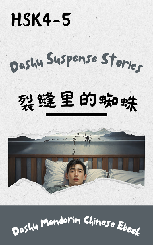 Dashu Epub Ebook+Audio:裂缝里的蜘蛛| Ebook for Intermediate Chinese Learners (HSK Level 4-5)