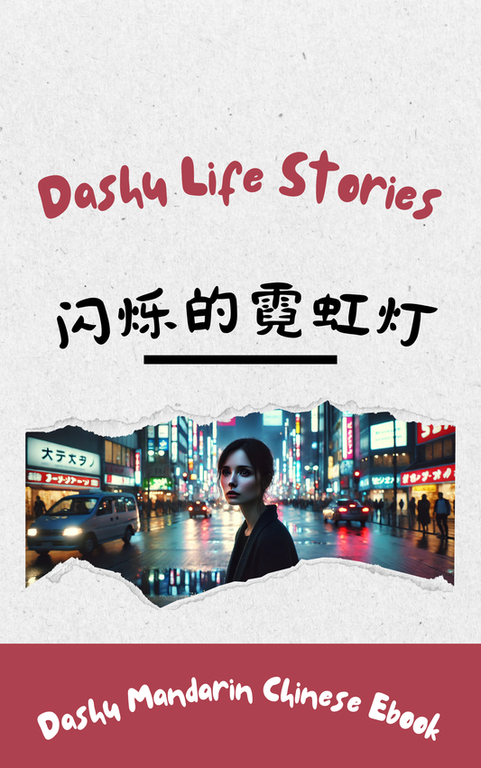 Dashu Epub Ebook+Audio:闪烁的霓虹灯| Ebook for Intermediate Chinese Learners (HSK Level 5-6)