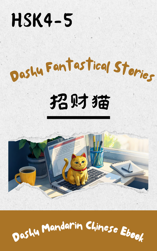 Dashu Epub Ebook: 招财猫扩写版| Ebook for Intermediate Chinese Learners (HSK Level 4-5)