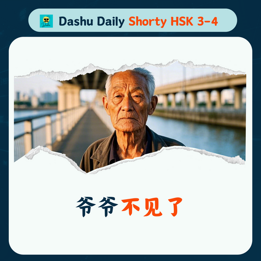 Dashu Member Daily Short Article HSK3-4: 爷爷不见了